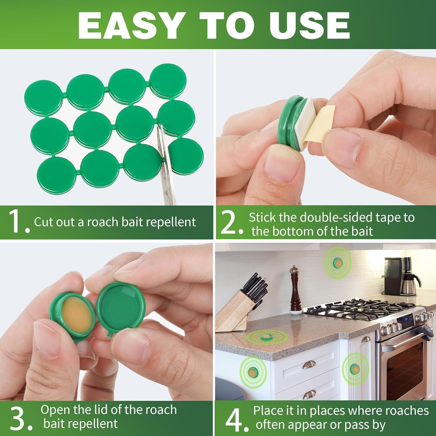 Cockroach Killer Roach Gel 12 Pcs (BUY 1 GET 1 FREE)