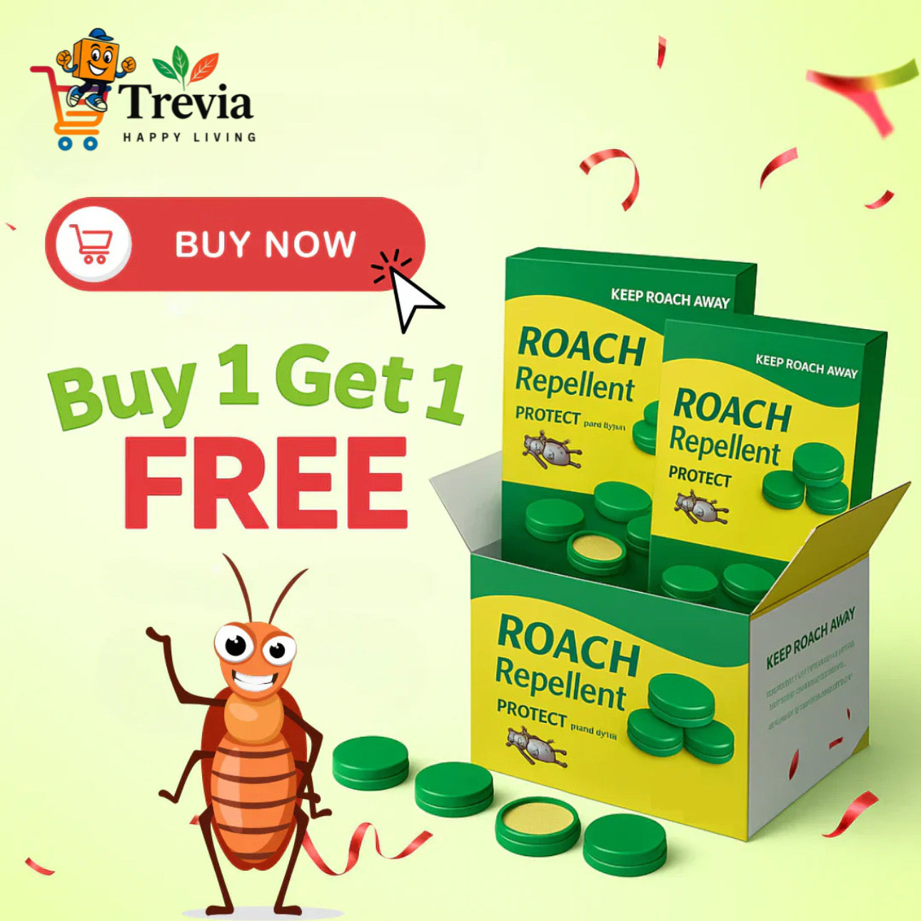 Cockroach Killer Roach Gel 12 Pcs (BUY 1 GET 1 FREE)