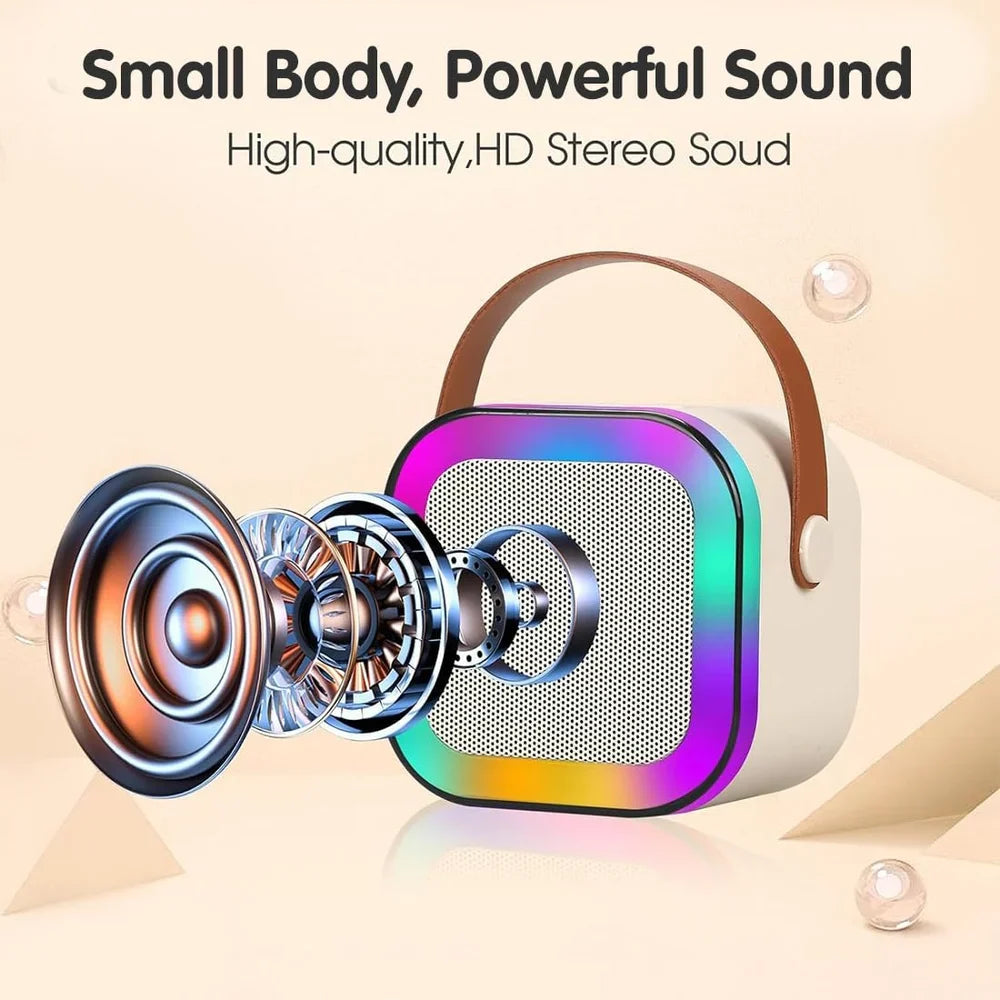 Portable Bluetooth Karaoke Speaker with Mic for Kids Teens Adults, Ideal Gifts for Girls Boys Birthday Holiday Home Party