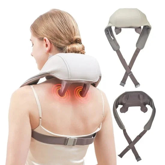 Neck and Back Massager, Neck Massager with Heating, Body Massager for Body Aches and Pains Relief, Electric Wearable 5D Cervical Neck Massage Machine for Deep Tissue Neck, Back, Shoulders, Waist and Legs